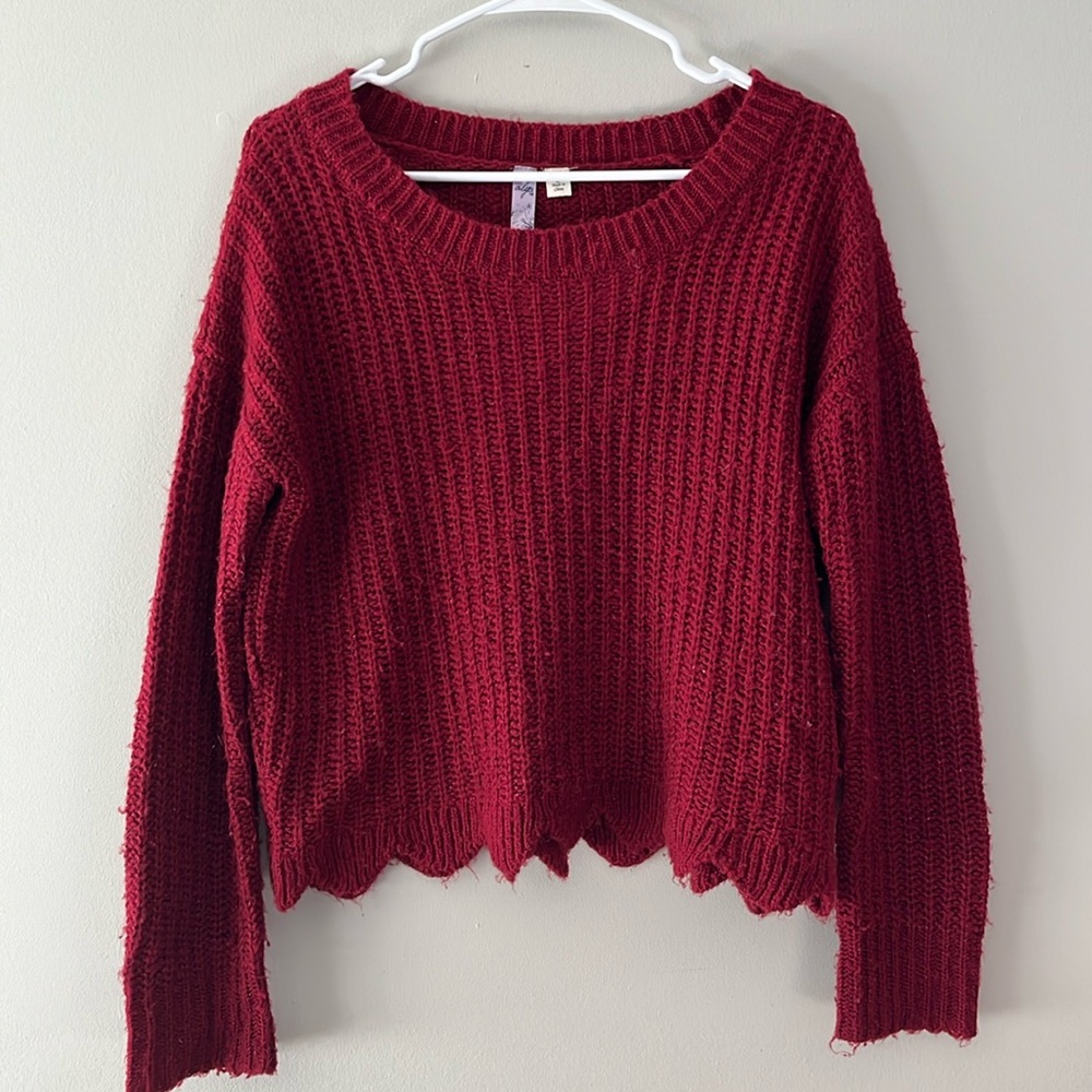 Francesca’s women’s maroon sweater
